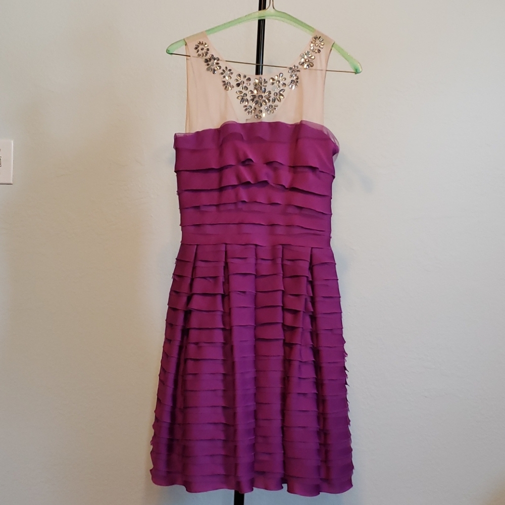 BCBG Tiered Ruffle Cocktail Dress